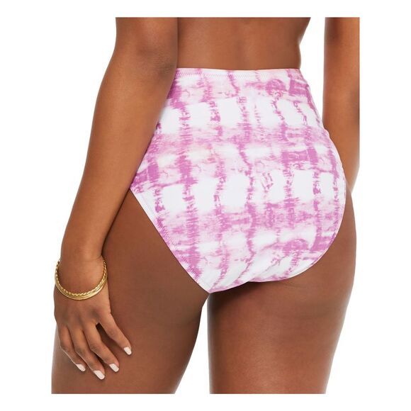 BAR III Women's Purple Stretch Lined High Waisted Swimsuit Bottom M - Picture 2 of 2